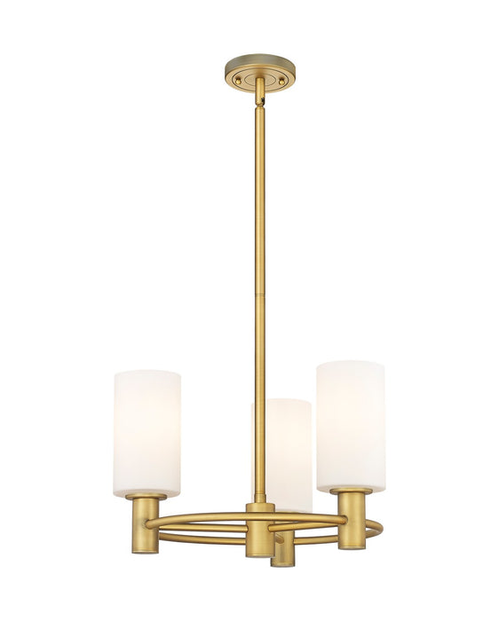 Innovations 434-3CR-BB-G434-7WH LED Pendant, Brushed Brass
