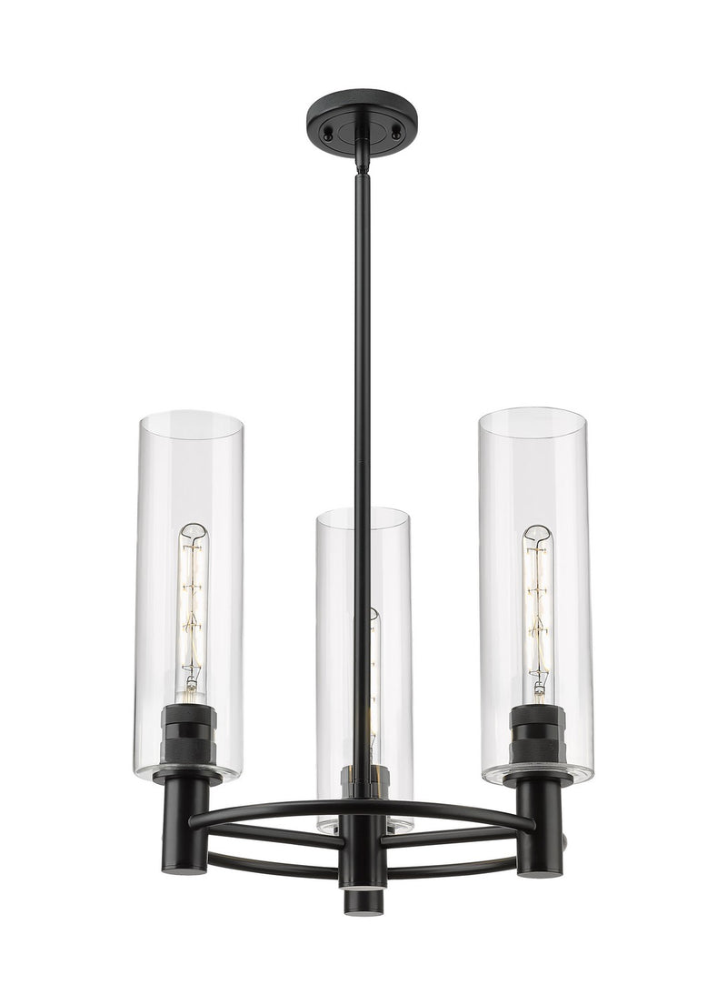 Innovations 434-3CR-BK-G434-12CL LED Pendant, Matte Black