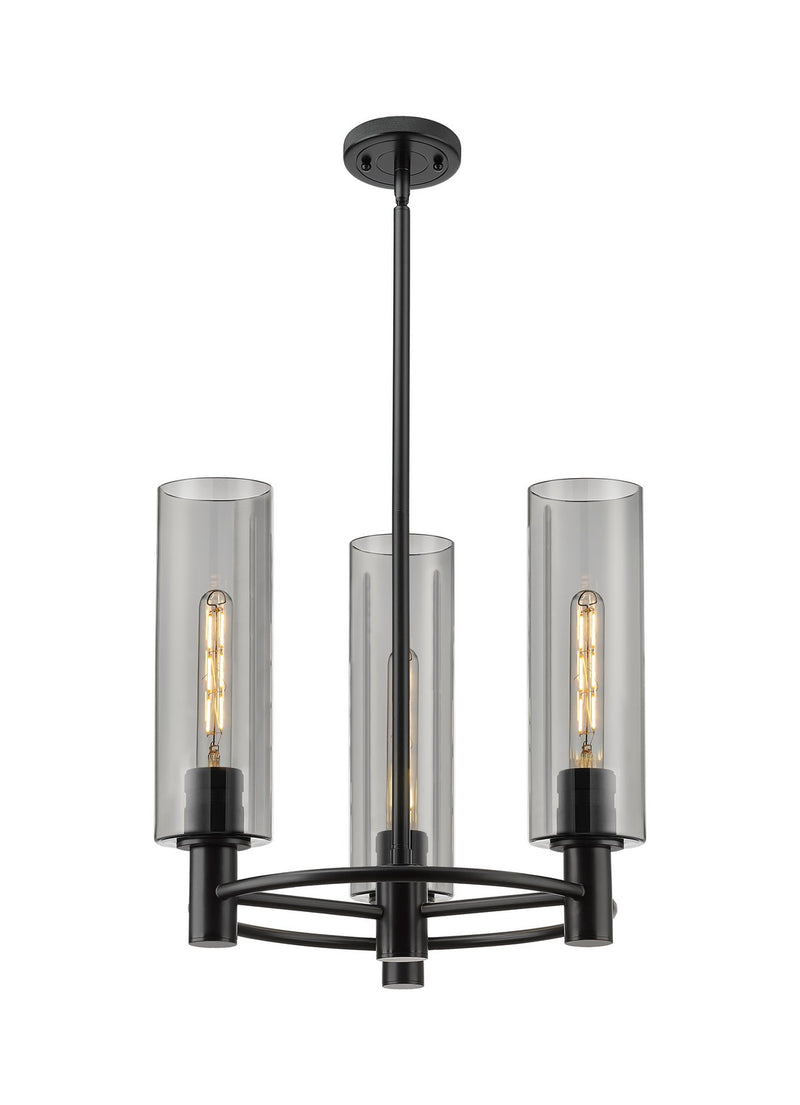 Innovations 434-3CR-BK-G434-12SM LED Pendant, Matte Black