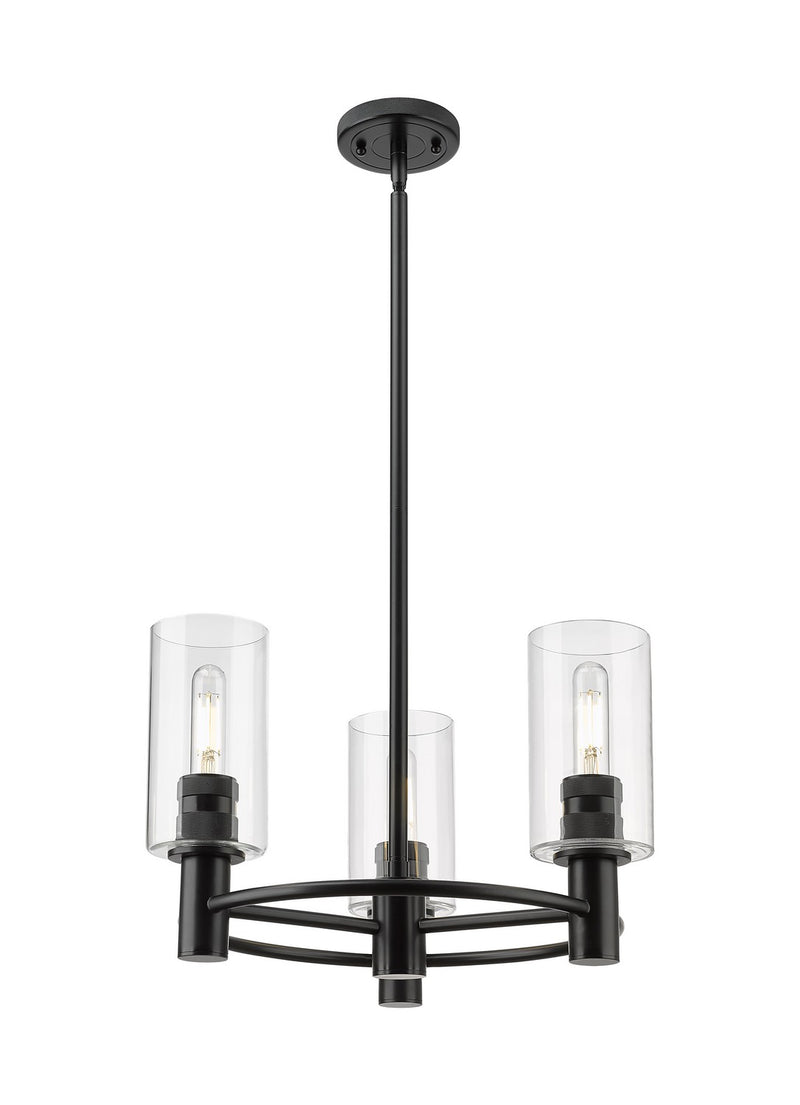 Innovations 434-3CR-BK-G434-7CL LED Pendant, Matte Black