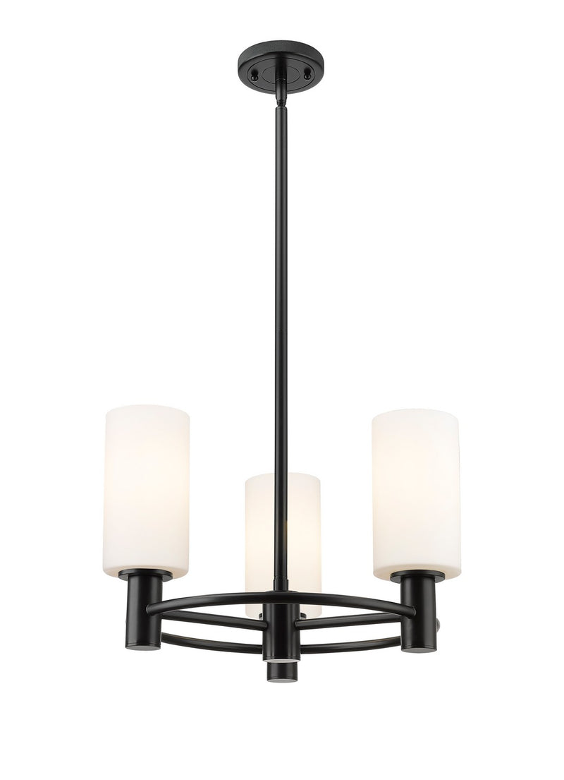 Innovations 434-3CR-BK-G434-7WH LED Pendant, Matte Black