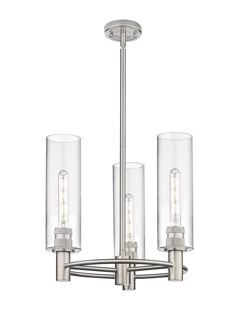 Innovations 434-3CR-SN-G434-12CL LED Pendant, Satin Nickel
