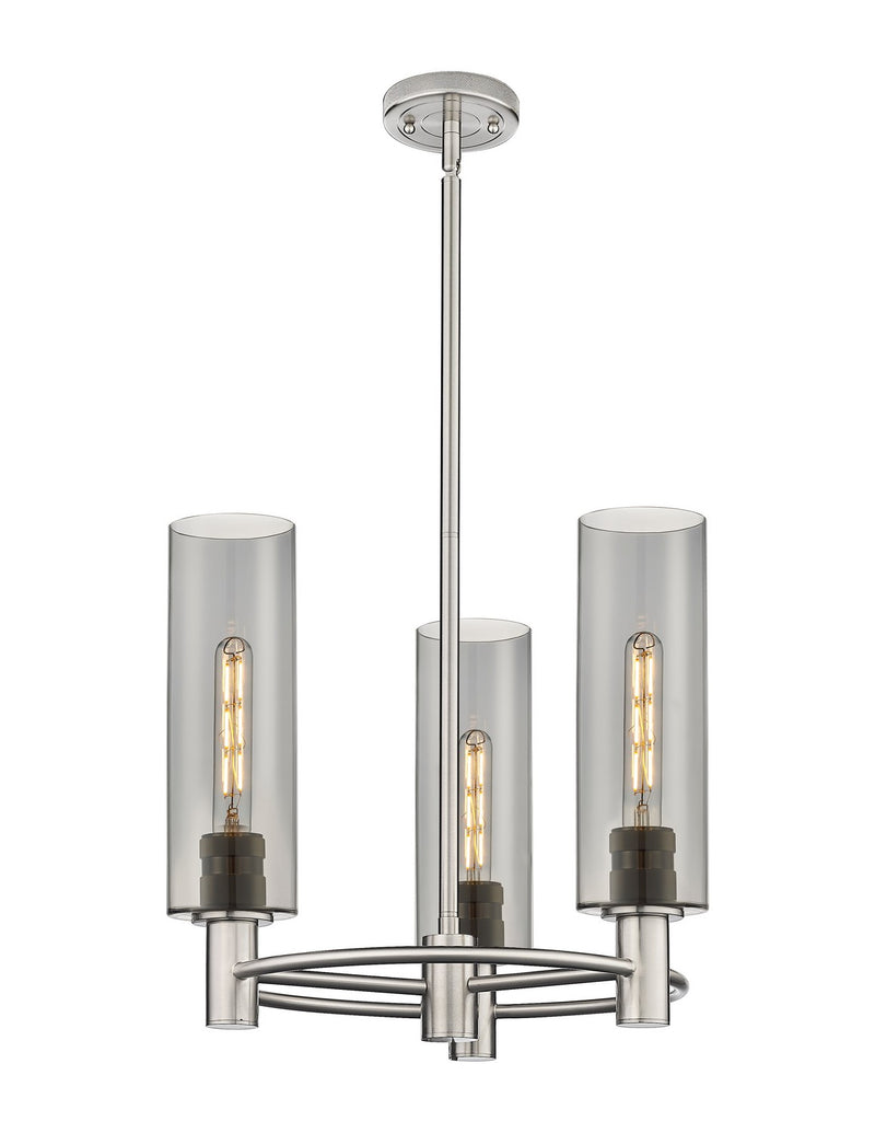 Innovations 434-3CR-SN-G434-12SM LED Pendant, Satin Nickel