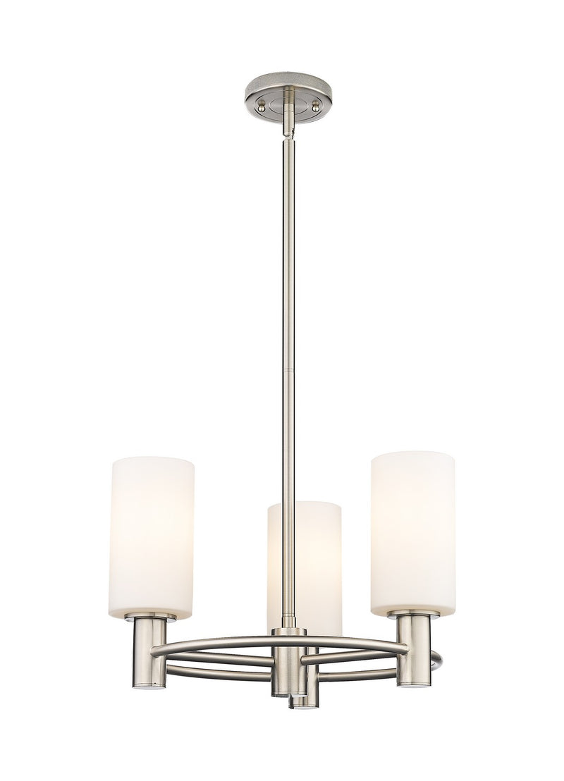 Innovations 434-3CR-SN-G434-7WH LED Pendant, Satin Nickel