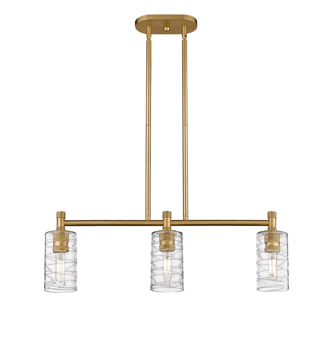 Innovations 434-3I-BB-G434-7CL LED Island Pendant, Brushed Brass