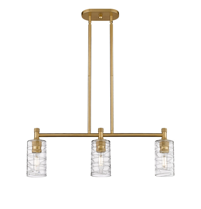 Innovations 434-3I-BB-G434-7DE LED Island Pendant, Brushed Brass