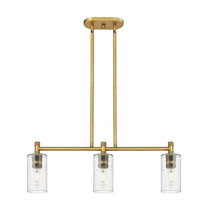 Innovations 434-3I-BB-G434-7SDY LED Island Pendant, Brushed Brass