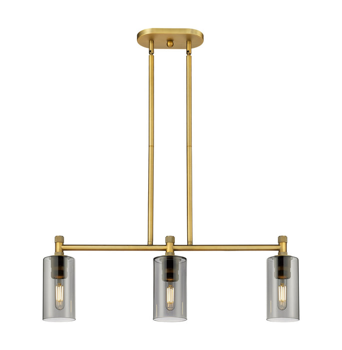 Innovations 434-3I-BB-G434-7SM LED Island Pendant, Brushed Brass