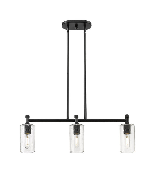 Innovations 434-3I-BK-G434-7SDY LED Island Pendant, Matte Black