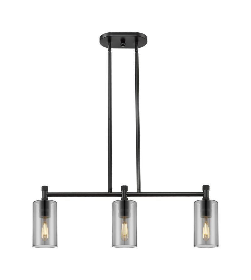 Innovations 434-3I-BK-G434-7SM LED Island Pendant, Matte Black