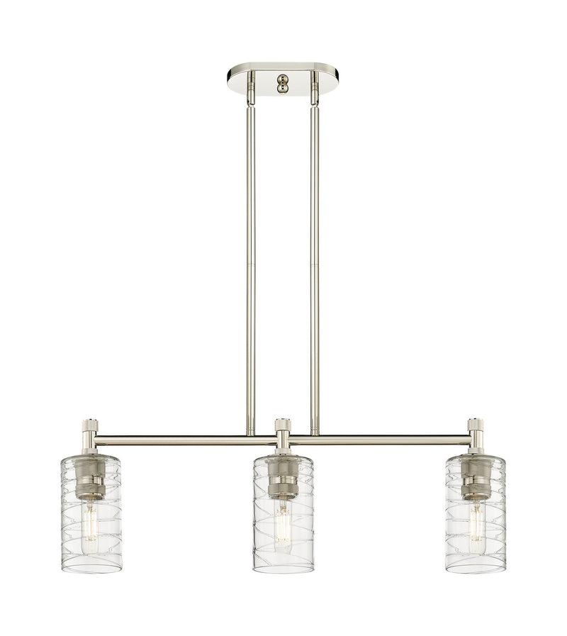 Innovations 434-3I-PN-G434-7DE LED Island Pendant, Polished Nickel