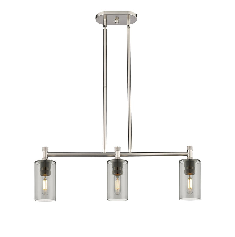 Innovations 434-3I-SN-G434-7SM LED Island Pendant, Satin Nickel