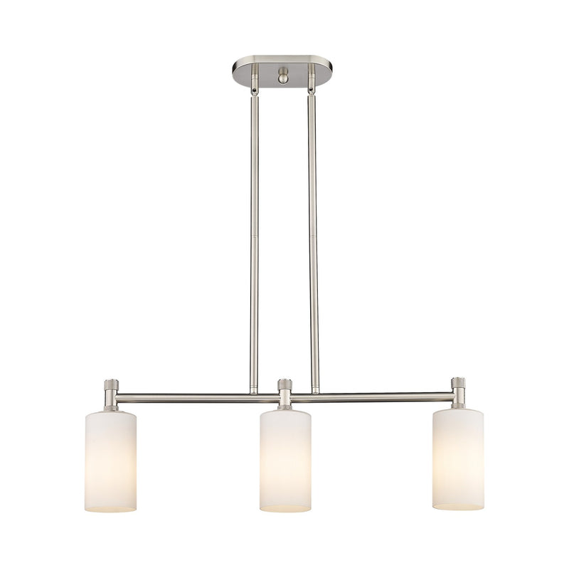 Innovations 434-3I-SN-G434-7WH LED Island Pendant, Satin Nickel
