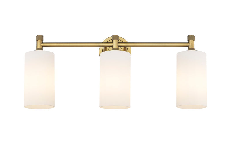 Innovations 434-3W-BB-G434-7WH LED Bath Vanity, Brushed Brass