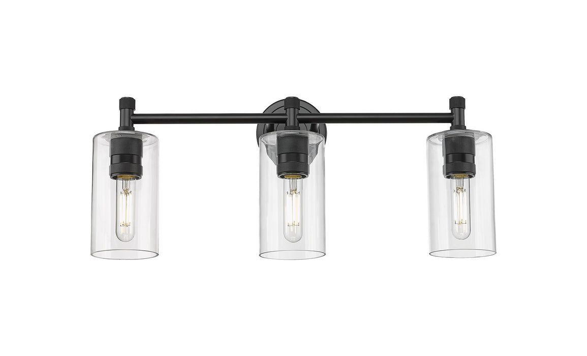 Innovations 434-3W-BK-G434-7CL LED Bath Vanity, Matte Black