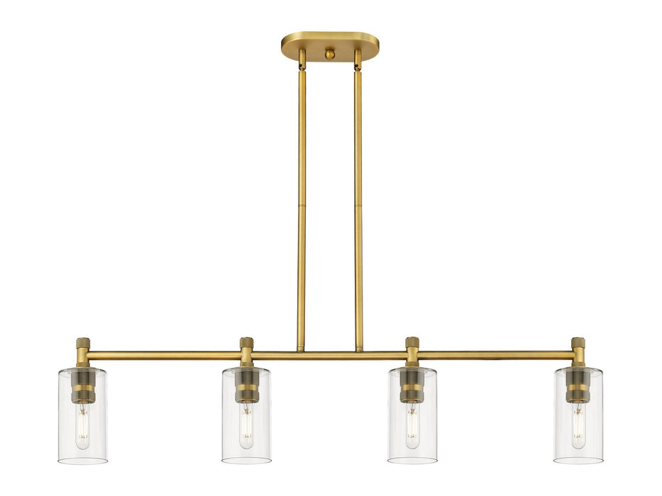 Innovations 434-4I-BB-G434-7CL LED Island Pendant, Brushed Brass