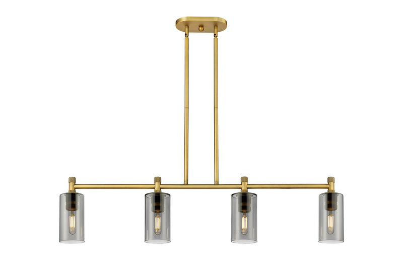 Innovations 434-4I-BB-G434-7SM LED Island Pendant, Brushed Brass