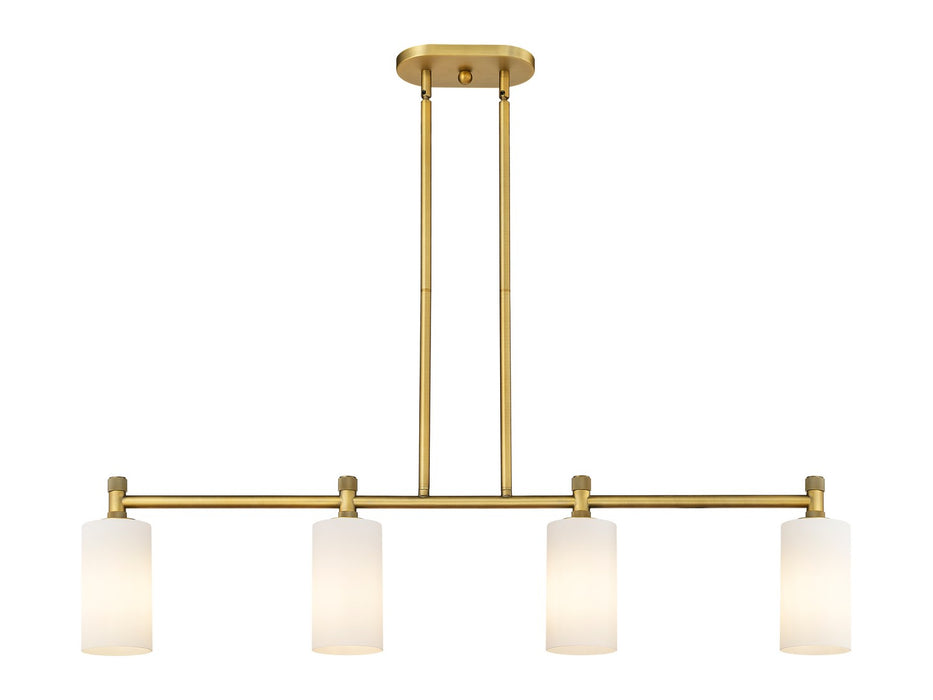 Innovations 434-4I-BB-G434-7WH LED Island Pendant, Brushed Brass