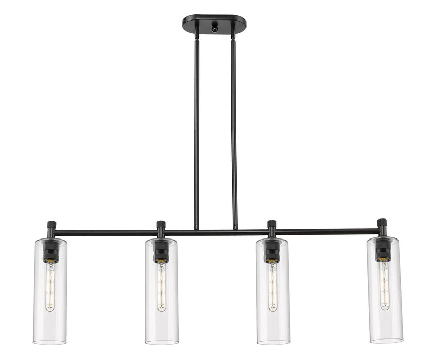 Innovations 434-4I-BK-G434-12CL LED Island Pendant, Matte Black
