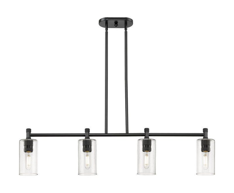 Innovations 434-4I-BK-G434-7SDY LED Island Pendant, Matte Black