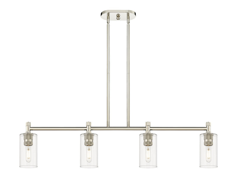 Innovations 434-4I-PN-G434-7CL LED Island Pendant, Polished Nickel