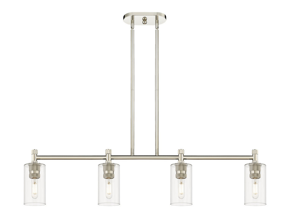 Innovations 434-4I-PN-G434-7CL LED Island Pendant, Polished Nickel