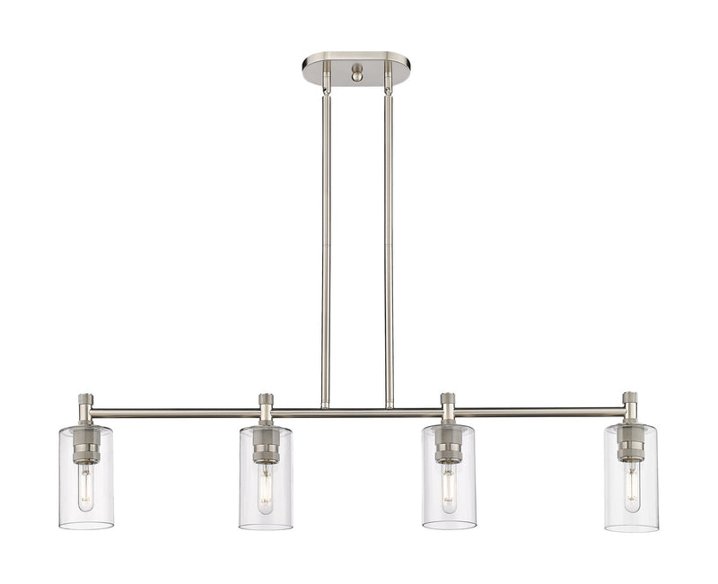 Innovations 434-4I-SN-G434-7CL LED Island Pendant, Satin Nickel