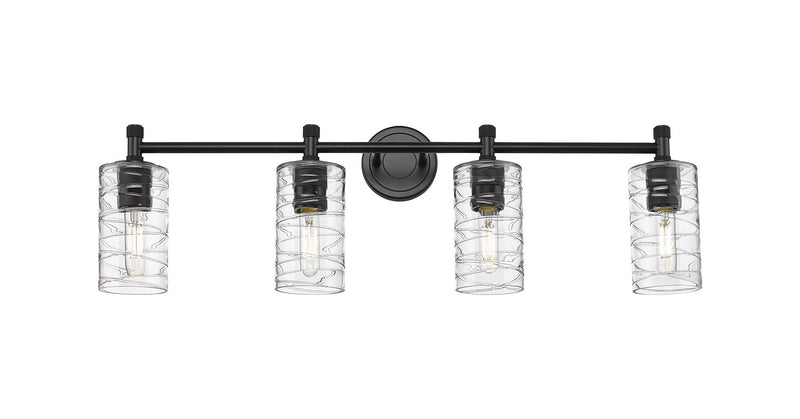 Innovations 434-4W-BK-G434-7DE LED Bath Vanity, Matte Black