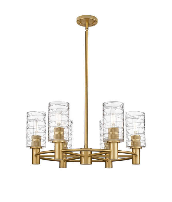 Innovations 434-6CR-BB-G434-7DE LED Chandelier, Brushed Brass