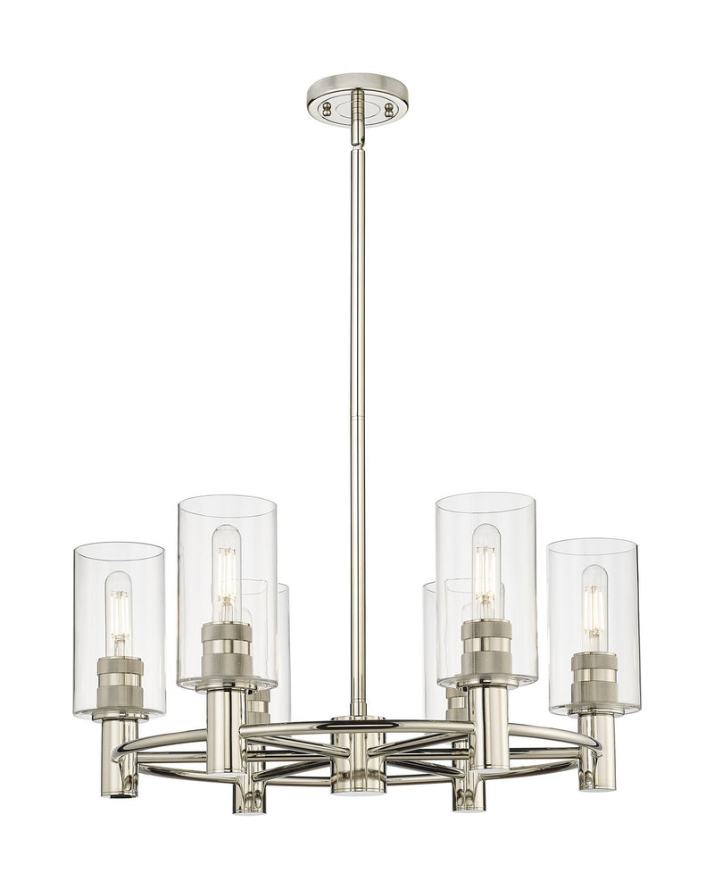 Innovations 434-6CR-PN-G434-7CL LED Chandelier, Polished Nickel