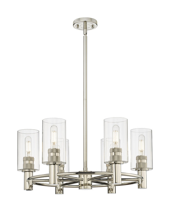 Innovations 434-6CR-PN-G434-7CL LED Chandelier, Polished Nickel
