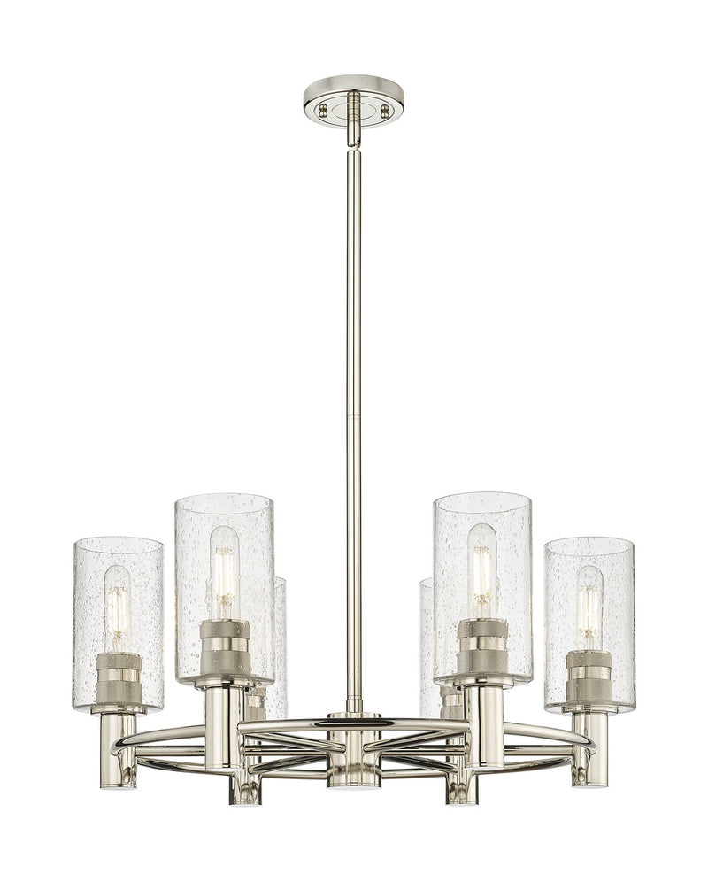 Innovations 434-6CR-PN-G434-7SDY LED Chandelier, Polished Nickel