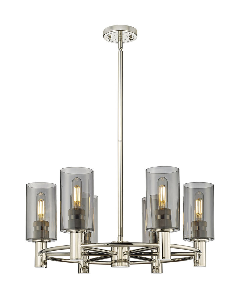 Innovations 434-6CR-PN-G434-7SM LED Chandelier, Polished Nickel
