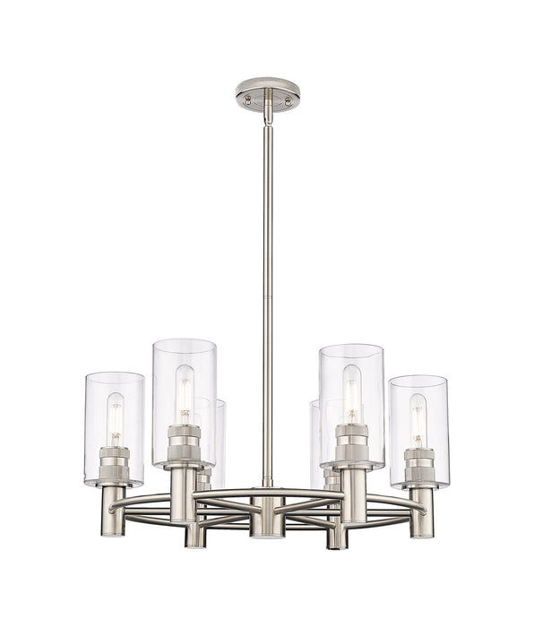 Innovations 434-6CR-SN-G434-7CL LED Chandelier, Satin Nickel