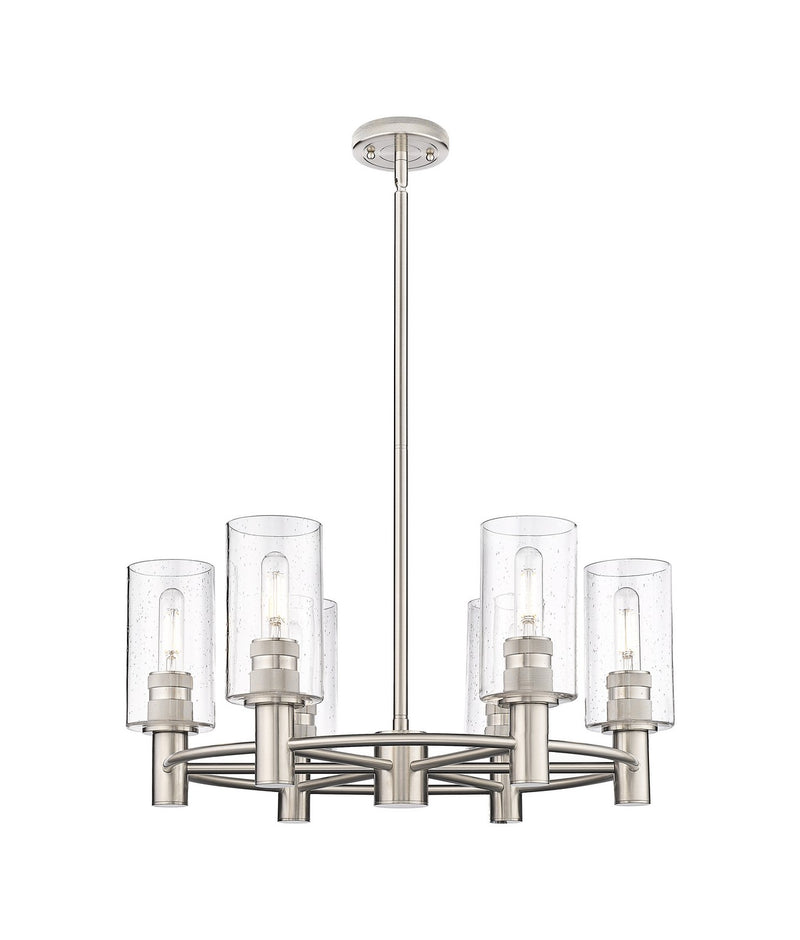 Innovations 434-6CR-SN-G434-7SDY LED Chandelier, Satin Nickel