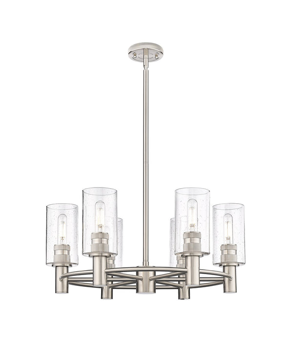 Innovations 434-6CR-SN-G434-7SDY LED Chandelier, Satin Nickel