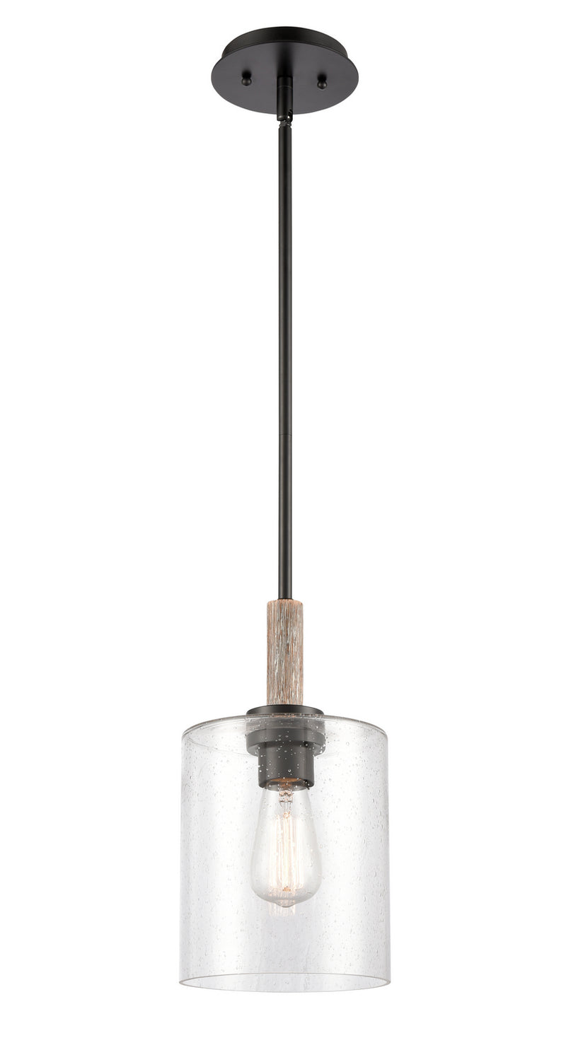 Innovations 442-1S-BK-G4424-7 One Light Mini Pendant, Matte Black