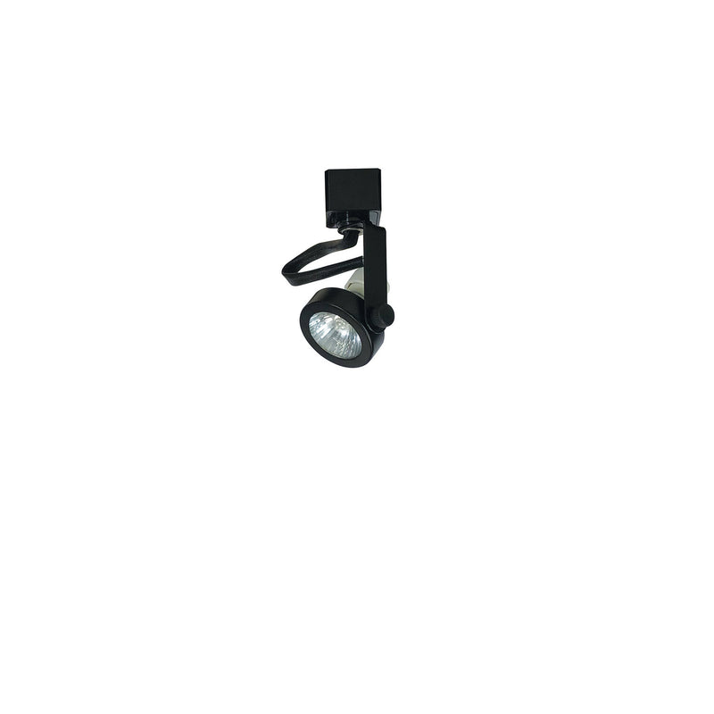 Nora Lighting NTH-697B/L Gimbal Ring Track Head, Line Voltage, Mr16 Gu10, J-Style, Black