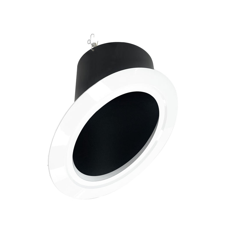 Nora Lighting NTM-616/45B Trim, Black Reflector / White Flange