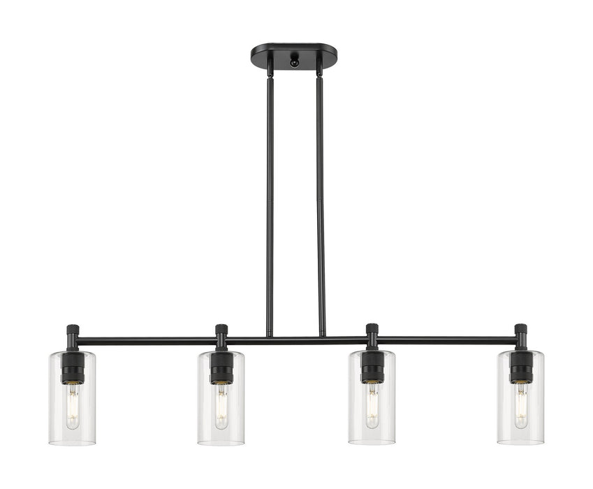 Innovations 434-4I-BK-G434-7CL LED Island Pendant, Matte Black