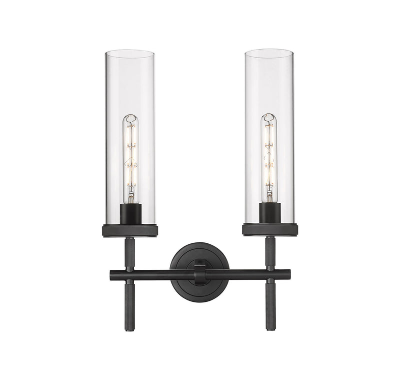 Innovations 471-2W-BK-G471-12CL LED Bath Vanity, Matte Black