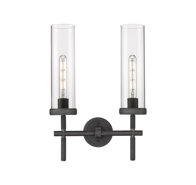 Innovations 471-2W-WZ-G471-12CL LED Bath Vanity, Weathered Zinc