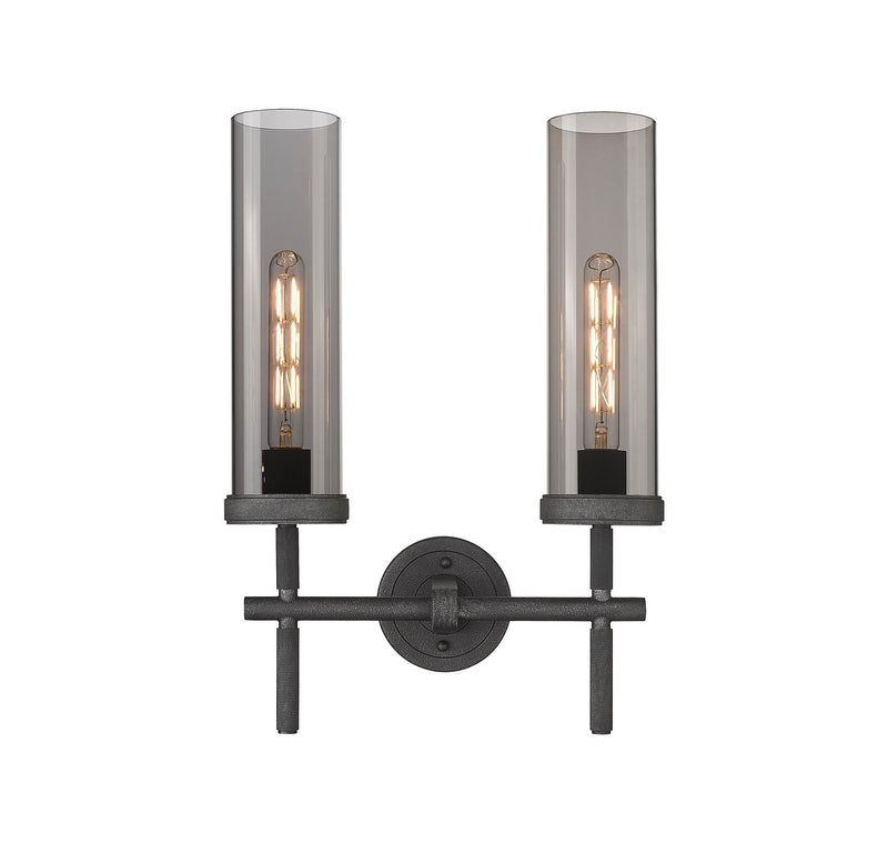 Innovations 471-2W-WZ-G471-12SM LED Bath Vanity, Weathered Zinc