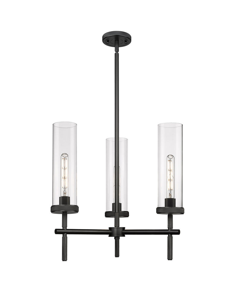 Innovations 471-3CR-BK-G471-12CL LED Pendant, Matte Black