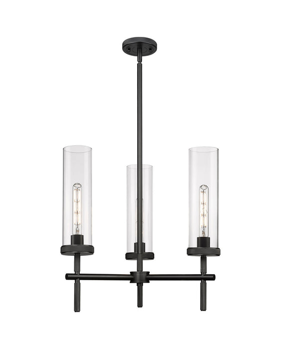 Innovations 471-3CR-BK-G471-12CL LED Pendant, Matte Black