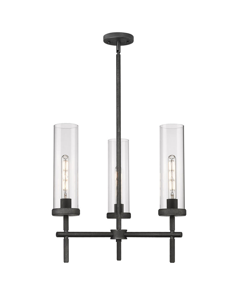 Innovations 471-3CR-WZ-G471-12CL LED Pendant, Weathered Zinc