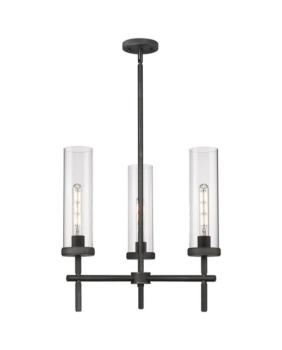 Innovations 471-3CR-WZ-G471-12CL LED Pendant, Weathered Zinc