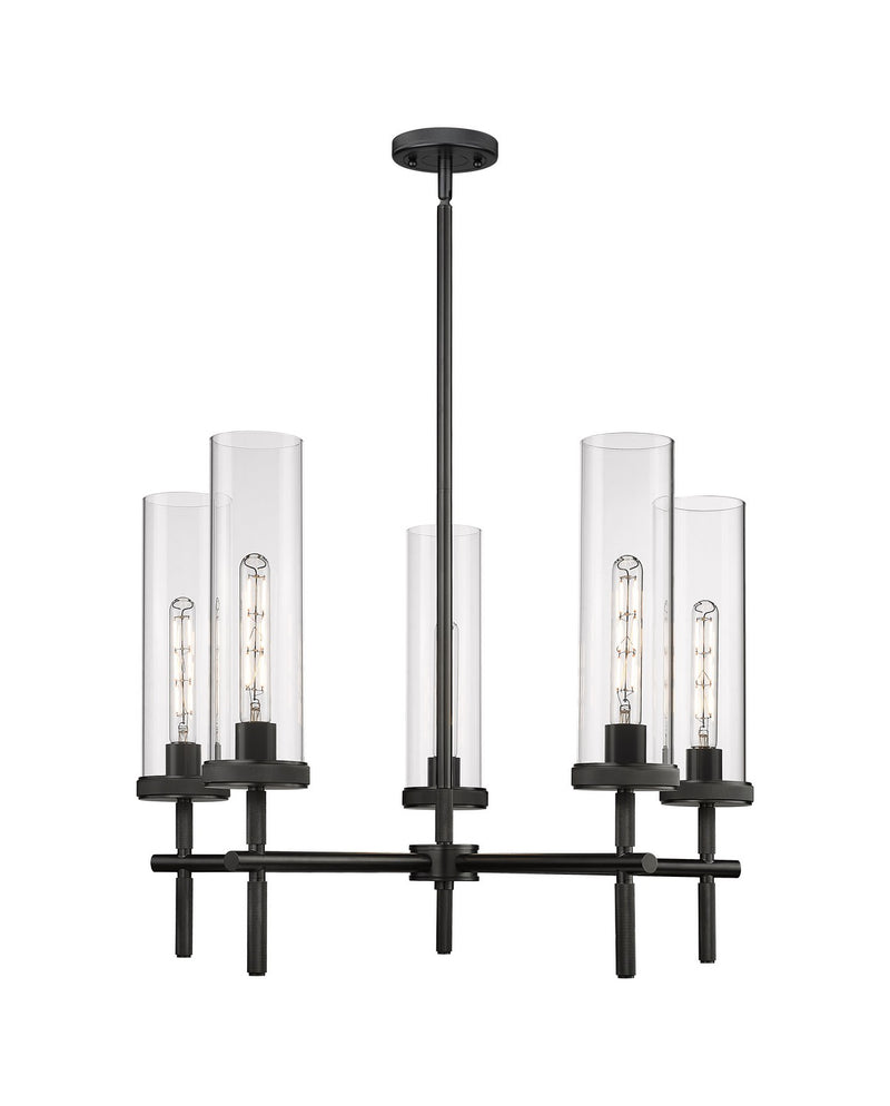 Innovations 471-5CR-BK-G471-12CL LED Chandelier, Matte Black