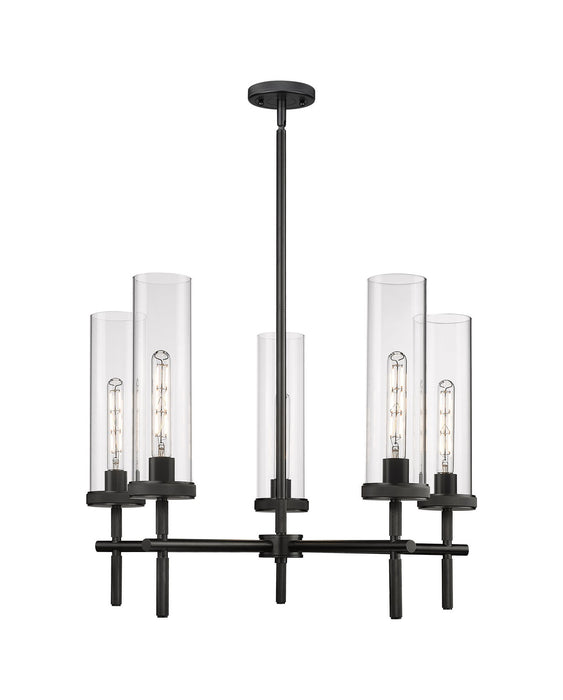 Innovations 471-5CR-BK-G471-12CL LED Chandelier, Matte Black