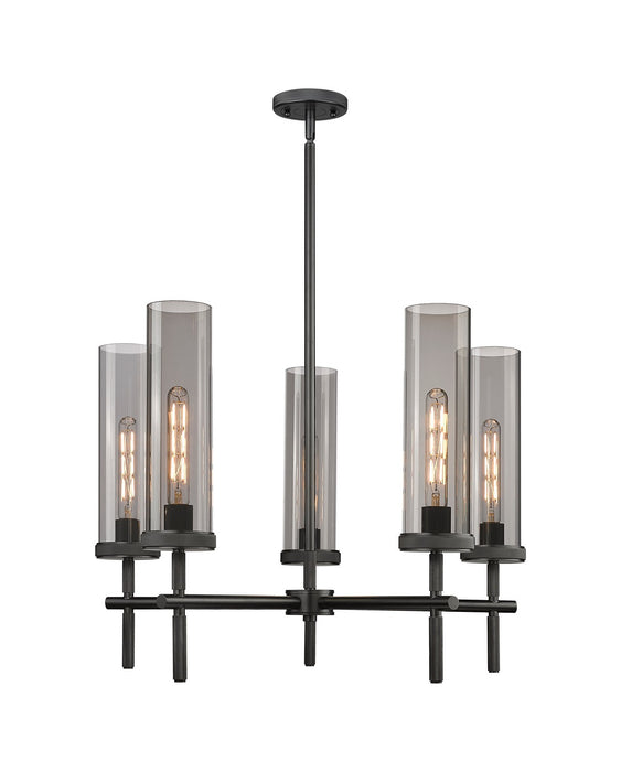 Innovations 471-5CR-BK-G471-12SM LED Chandelier, Matte Black